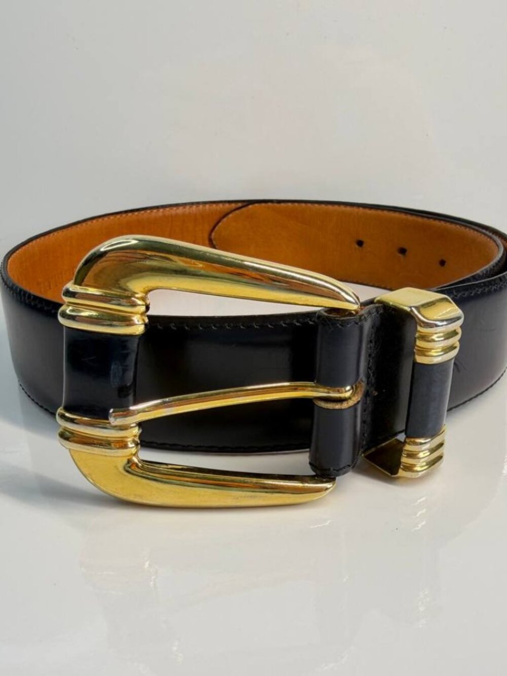 Aquascutum London Cobbler Leather Belt – Premium Quality | Size L - Picture 3 of 10